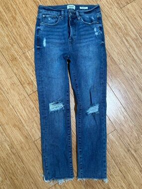 kenzie Light Blue Cropped High-Rise Jeans